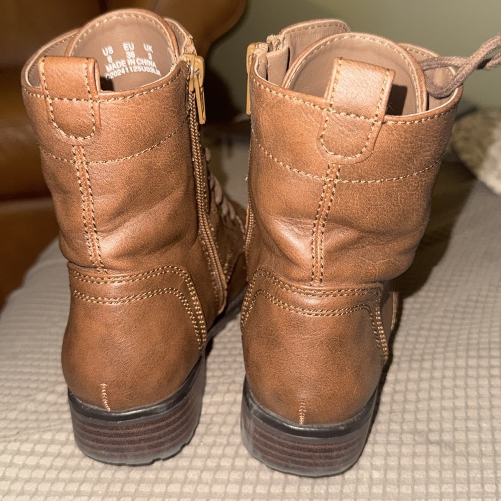 Amazon Essentials Brown Combat Boots - Picture 9 of 11